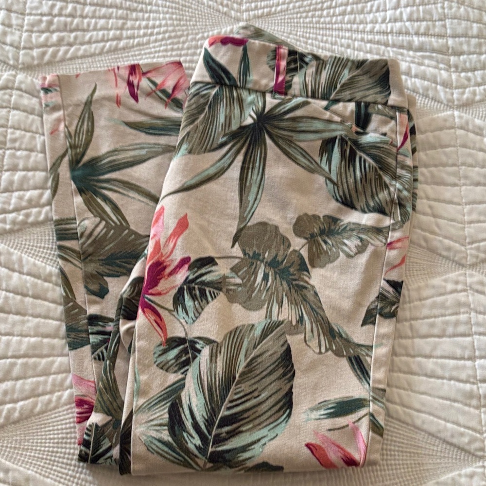 Floral Tropical Print Pixie Pants 6